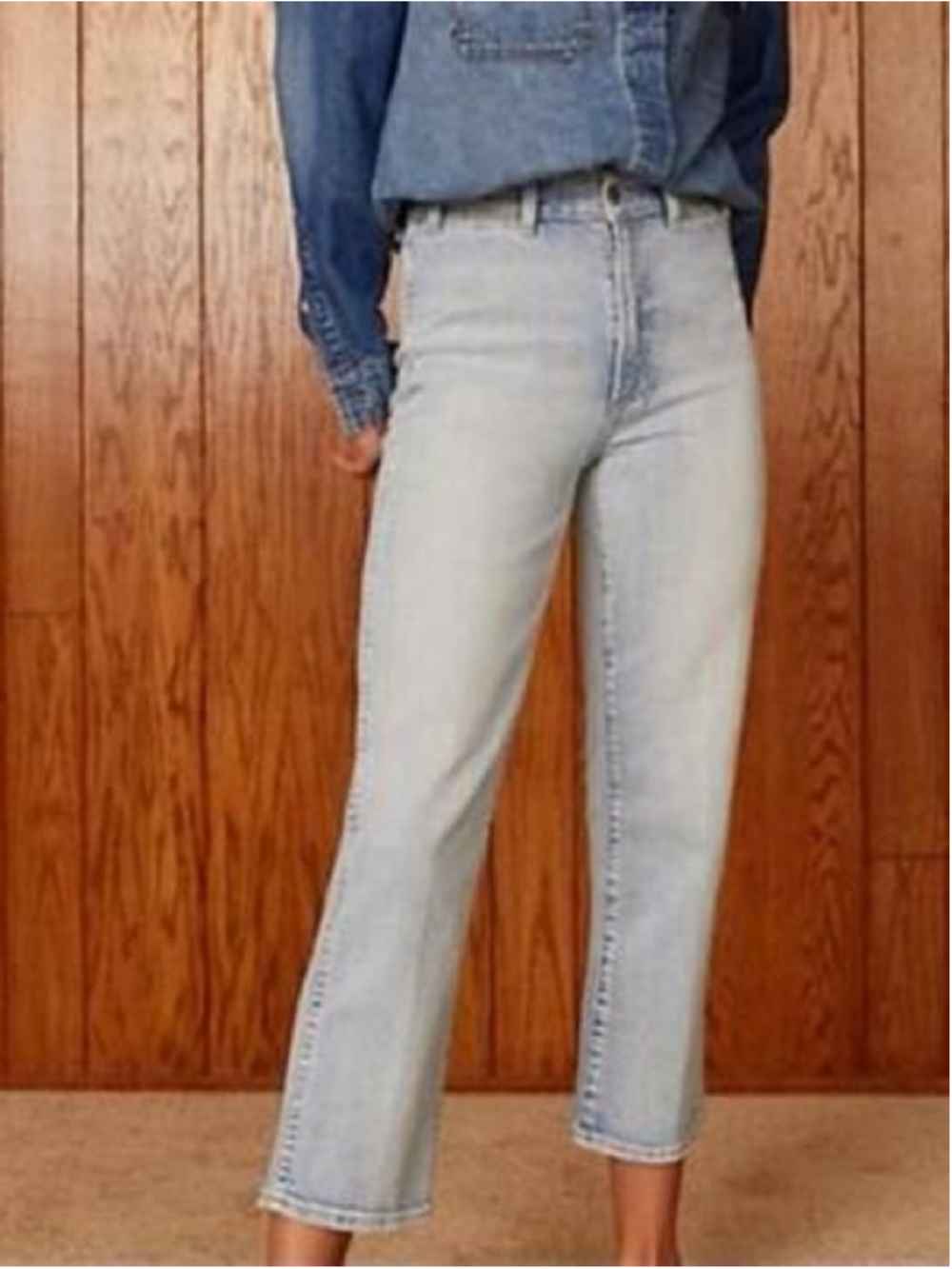 Aritzia Denim Forum the Francoise high rise straight classic nautical sz 28